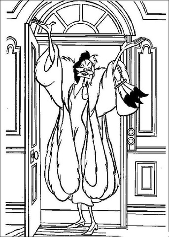 Cruella De Vil  Coloring Page